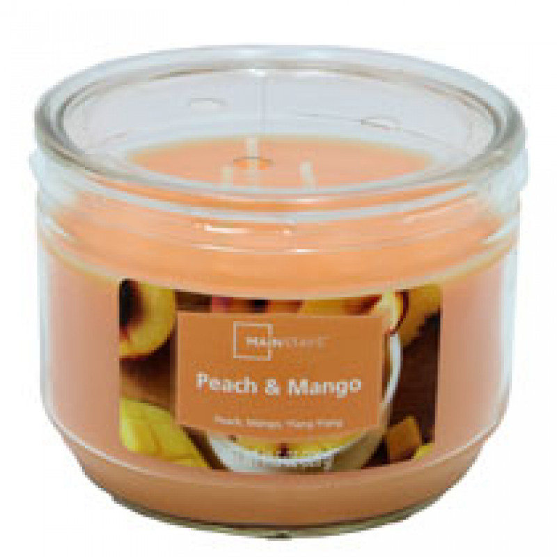 Svece 3 degļi PEACH & MANGO 326g