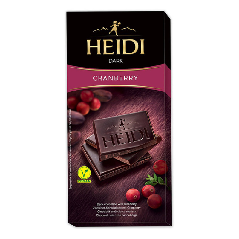 Heidi šokolāda dark cranbery 