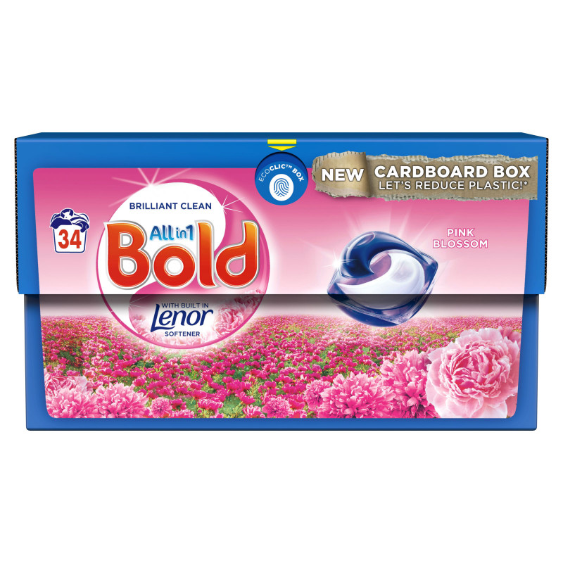 Bold All In 1 kapsulas veļas mazgāšanai Pink Blossom 34gb