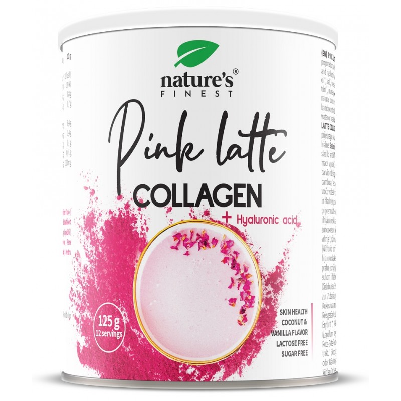 Nature's finest pulveris rozā latte pagatavošanai, ar kolagēnu 125g