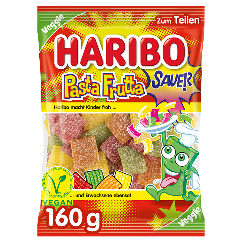 Haribo želejveida konfektes PASTA FRUTTA 160G 