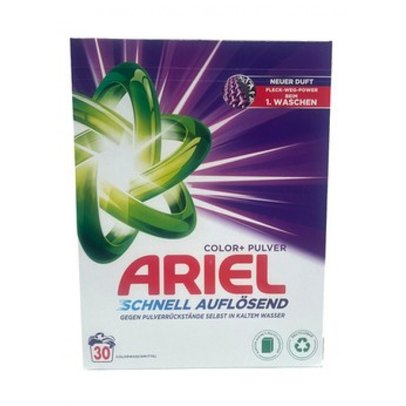 Ariel veļas pulveris Color 1.80kg 30 mazg. reizēm