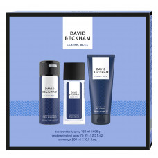 David Beckham dāvanu komplekts  Bodyspray, DNS & Shower Classic Blue 150ml, 75ml & 200ml