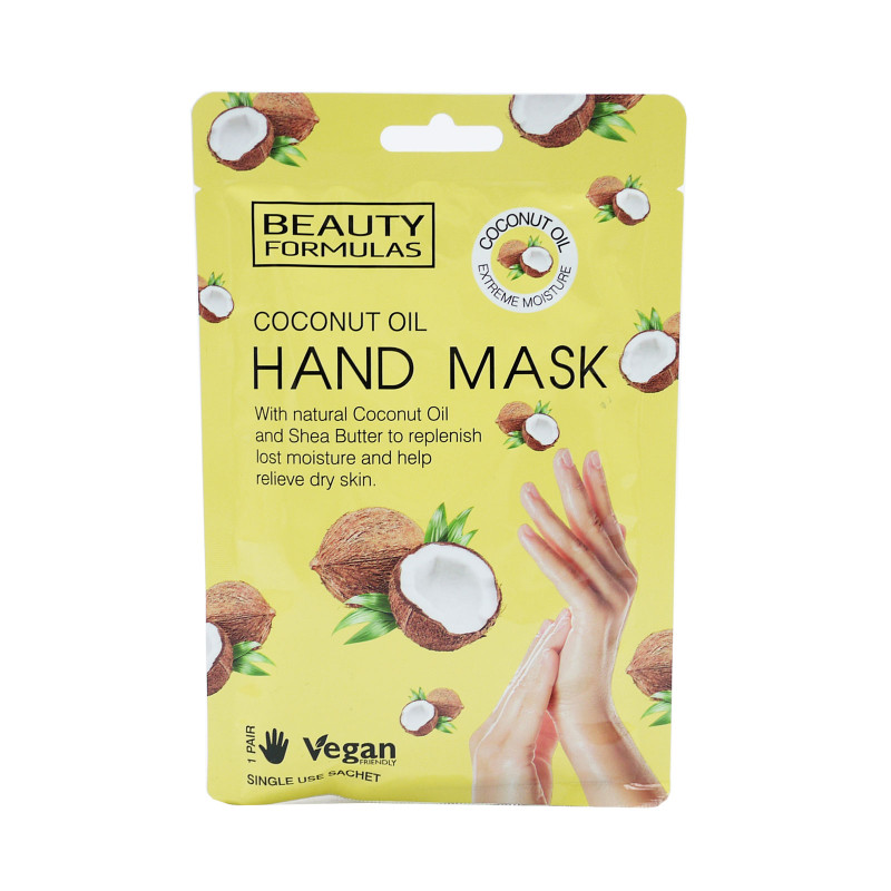 Beauty Formulas roku cimdiņu maska ar kokosriekstu eļļu Hand Mask Cocount Oil 1 pāris