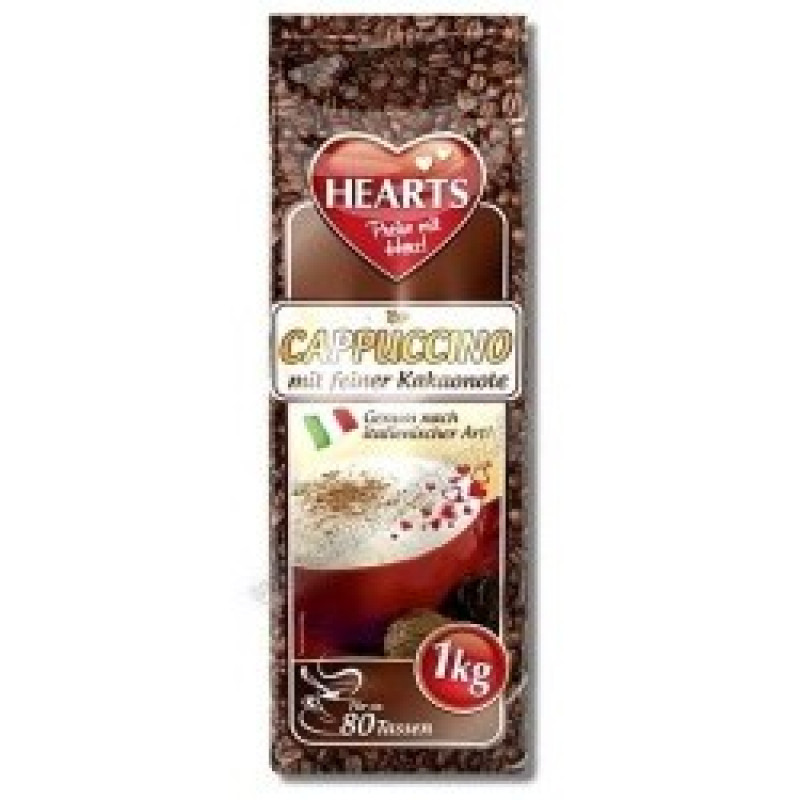 Hearts kapučīno mit feiner Kakaonote 1kg