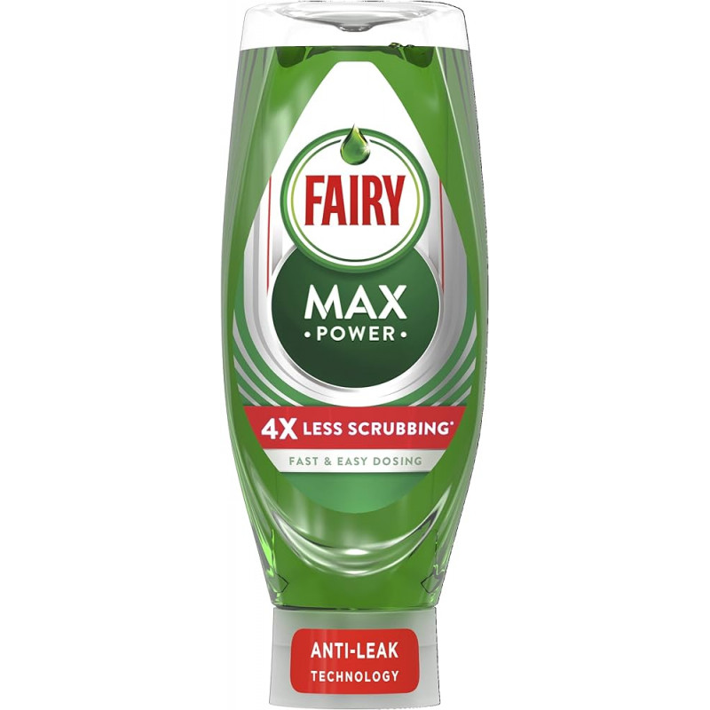 Fairy šķidrais trauku mazgāšanas līdzeklis Max Power Original 545ml