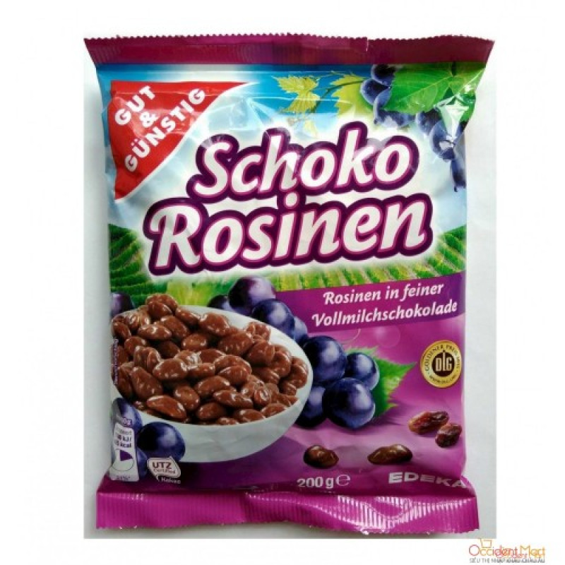 GG Schoko Rosinen rozīnes piena šokolādē 200g