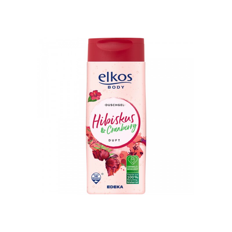 Elkos dušas želeja Hibiskus & Cranberry 300ml