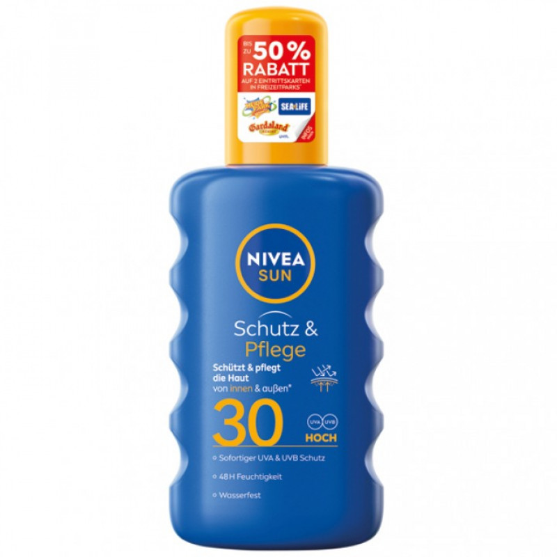 Nivea sauļošanās aizsarglīdzeklis sprejs SPF 30 ūdens izturīgs 200ml